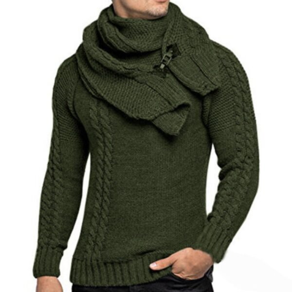 Sweater Fashion Slim Fit Pullover Man Warmth Tops Men Winter