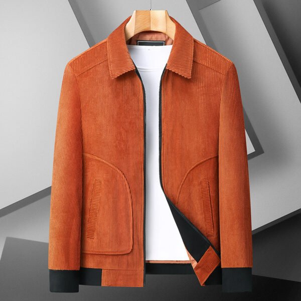 Thickened Coat Overweight Man Jacket Plus Size Corduroy
