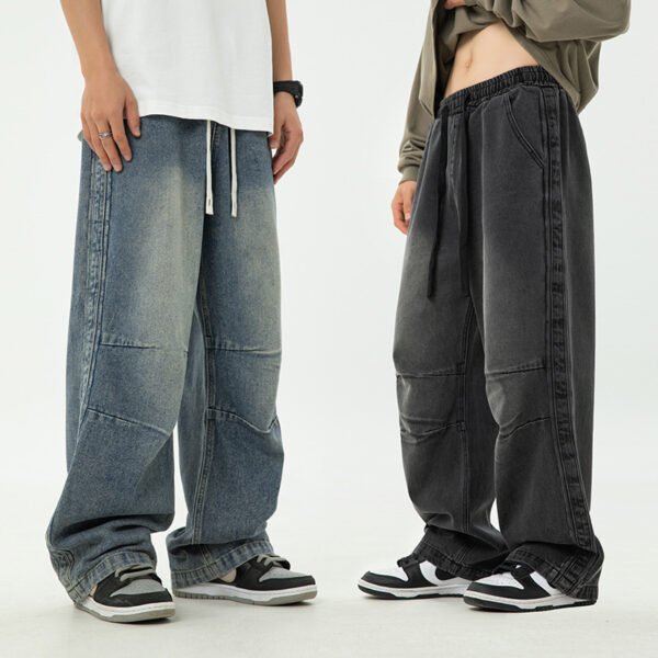 For gentleMan Pair Pleated Japanese Drawstring Trousers